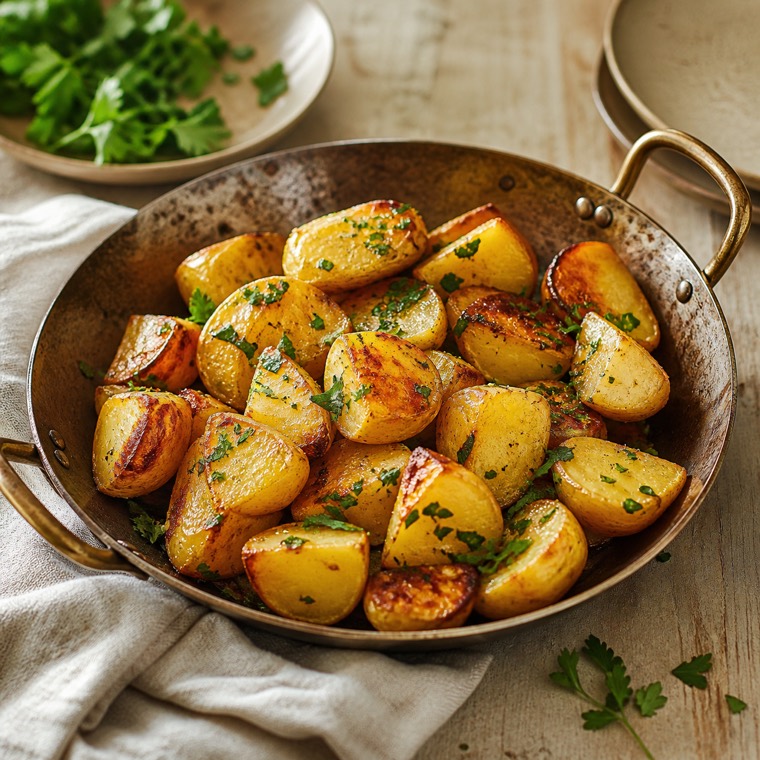 Batata corada na manteiga
