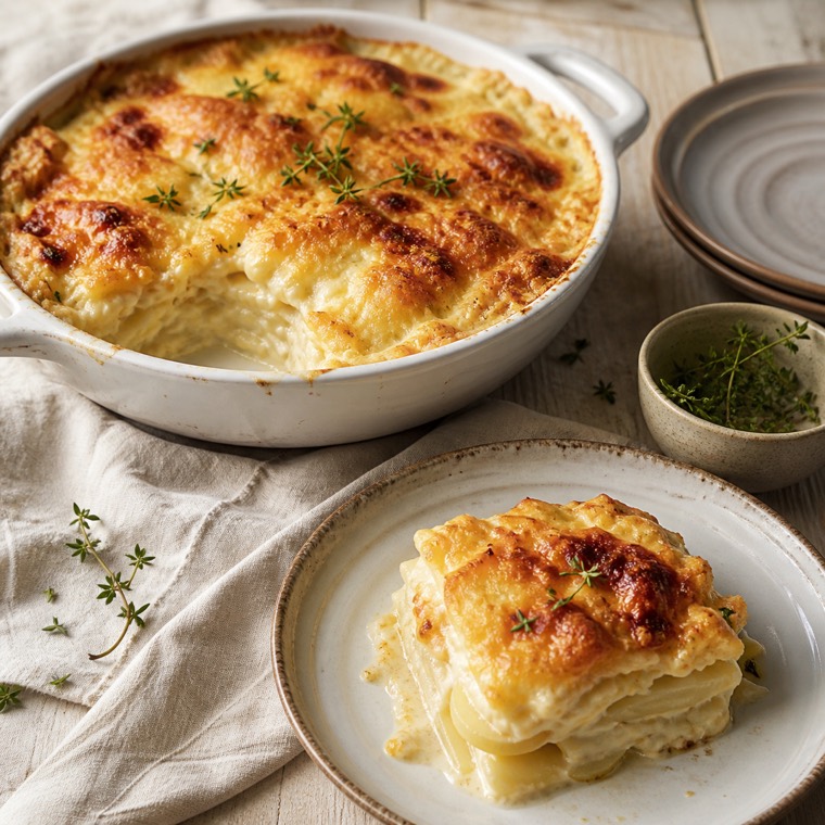 Gratinado cremoso de batata