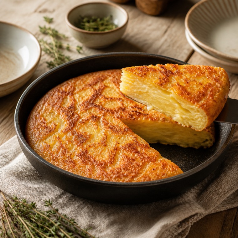 Torta de batata na frigideira